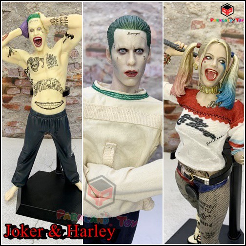 โมเดล โจ๊กเกอร์ & ฮาร์เลย์ควีน ซูซานสควอช  3แบบ Crazy toy สูง 28-30เซ็น Model figure Joker &Harley Queen Suicide Squad