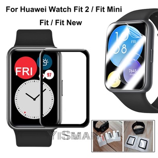 3d ฟิล์มโค้ง HD ฟิล์มใส ป้องกัน สําหรับ Huawei Watch Fit 2 นิ่ม TPU ป้องกันหน้าจอ แบบเต็ม สําหรับ Huawei Watch Fit / Fit ใหม่ / Fit Mini