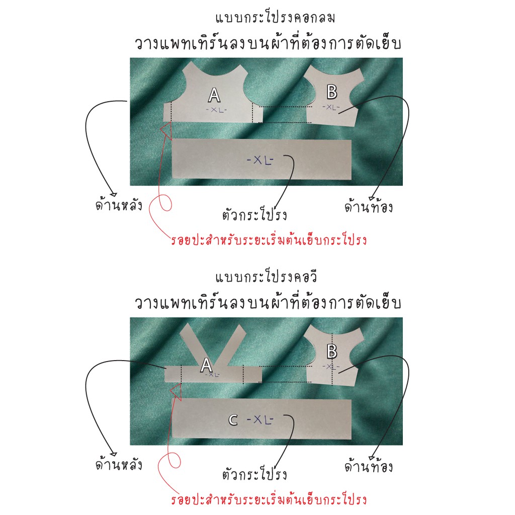 วิธีสอน แพทเทิร์น ชุดหมา ชุดแมว สำหรับตัดเย็บ DIY  แบบคอวี และคอกลม ( ขายวิธีสอนการเย็บเสื้อน้องหมาแมว)