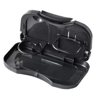 ﻿MOMMA ถาดรอง อาหาร เครื่องดื่ม เบาะหลังรถ Black Car Seat Table Drink Food Cup Diving Tray (สีดำ)