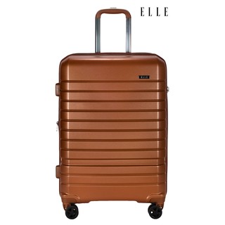 ELLE Travel Uniform Collection. 100% Polycarbonate PC, 24" Medium Luggage, Aluminum Trolley, 360 Spinner, Expandable