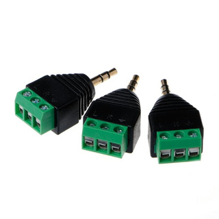 Yin 3 ชิ้น Video Av Balun 3.5 มม. 1/8" สเตอริโอ Male To Av 3 สกรูเชื่อมต่อปลั๊ก