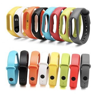 สายคล้องข้อมือซิลิโคน 16 สีสำหรับ Xiaomi Mi Band 2