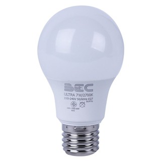 หลอด LED BUIB ULTRA A60 7 วัตต์ E27 WARM WHITE BEC หลอดไฟภายในบ้านเอนกประสงค์