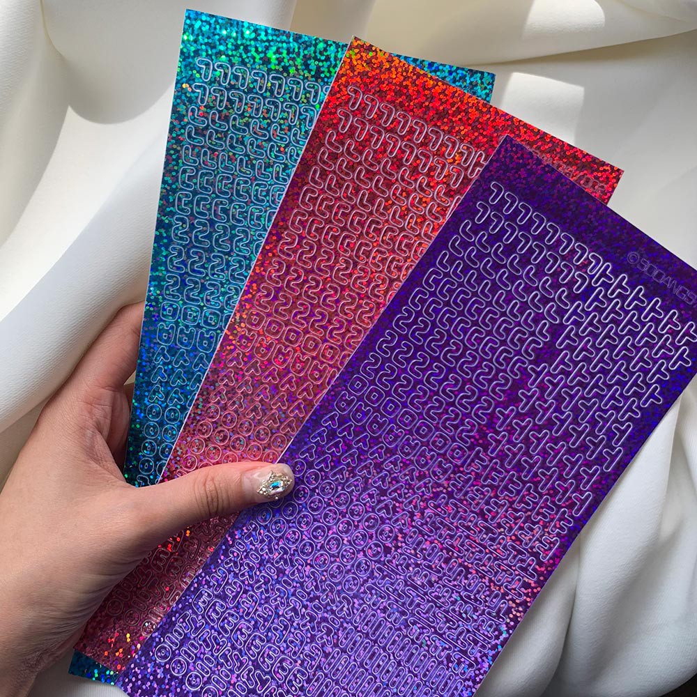 [SOOANG STUDIO] Sparkle Han-guel/Korean CUTE holographic Stickers/Toploader·Sleeve·Polco·Journal DIY