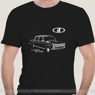 เสื้อยืดผ้าฝ้ายระบายอากาศใหม่ Lada 2103 Vaz Car Auto Car เสื้อยืดลําลอง แฟชั่นสําหรับผู้ชาย แขนสั้น คอกลม คุณภาพสูง สไตล