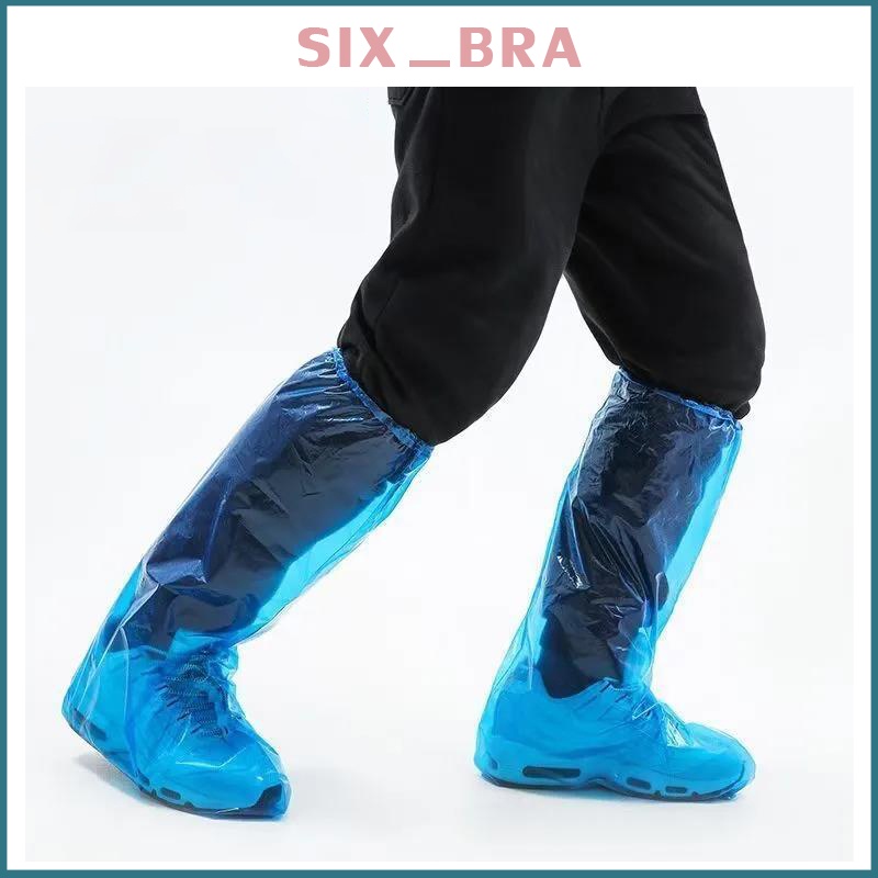 Six_Bra แพ็ค 10คู่ ถุงครอบรองเท้ากันฝน กันเปียก แบบใช้แล้วทิ้ง ถุงยืดหยุ่นสรสวย AAD29