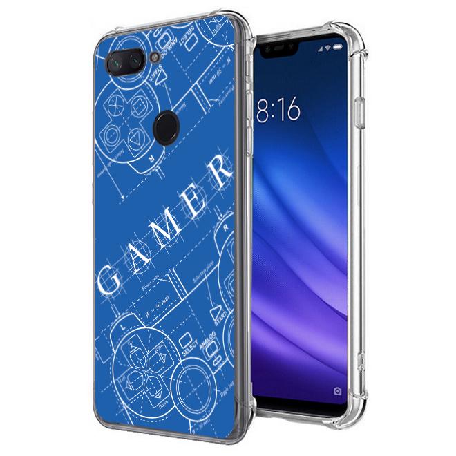 เคส สำหรับ Xiaomi Mi 8 Lite Anti-Shock Protection TPU Case [Gamer Illustration Blue]