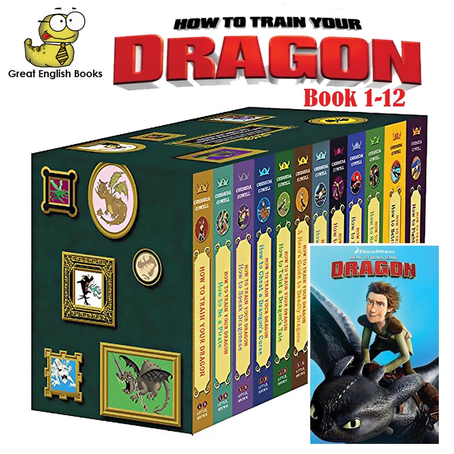 *พร้อมส่ง กล่องมีตำหนิ Damaged Box* หนังสือเด็กภาษาอังกฤษ How To Train Your Dragon (12 books box set)