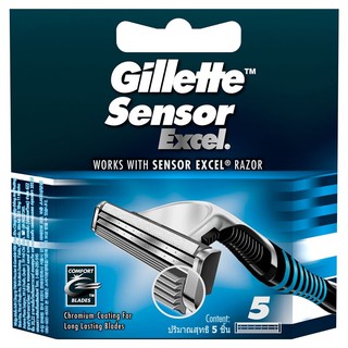 ใบมีดโกน มีดโกนหนวด Gillette Sensor EXCEL Cart 5S 1CSX72IT*5X12X6