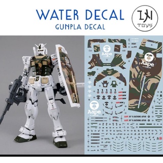 Water Decal MG 1/100 Gundam RX-78 Ver.AaPE ยี่ห่อ S.I.M.P. Model Decal