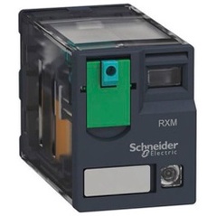 รีเลย์พร้อมซ็อกเก็ต ชไนเดอร์ Schneider Electric RXM4AB2B7 RXZE1M4C 24VAC 6A 4คอนแทค 14ขา มีไฟแสดงสถา