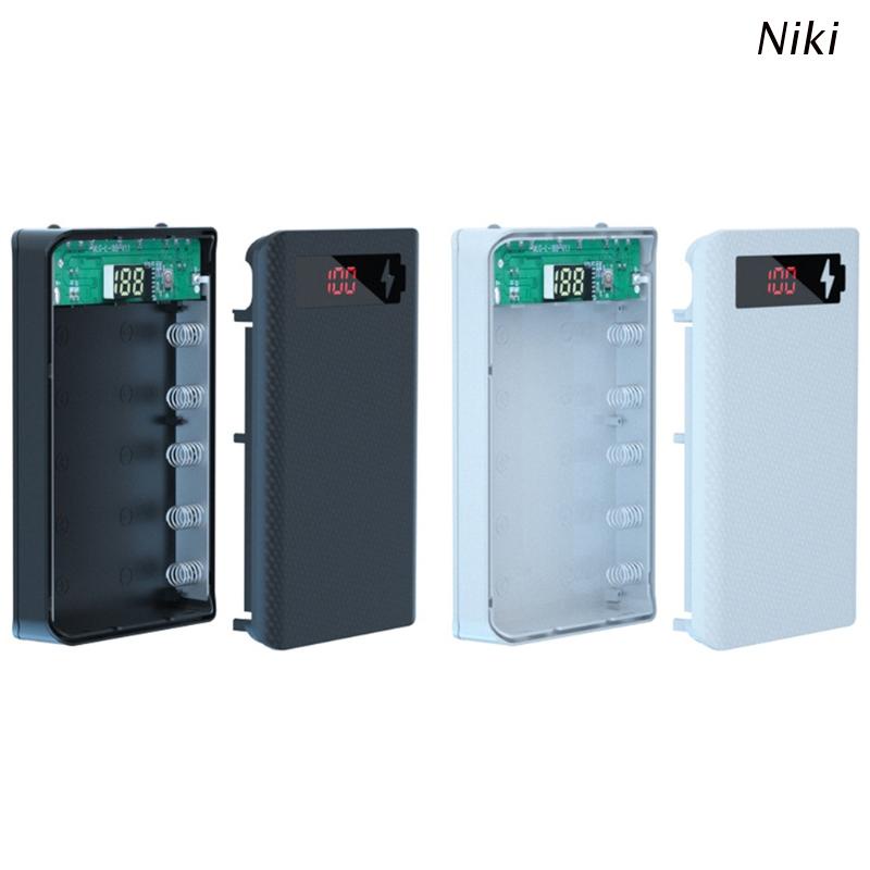 Niki 18650 Battery Charger Case Power Bank DIY Tools Dual USB Battery Holder Box
