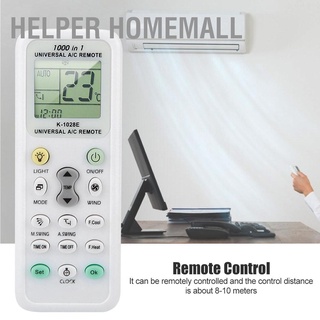 Helper Homemall เครื่องปรับอากาศควบคุมระยะไกลจอแสดงผล Lcd