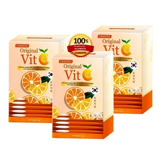 วิตามินซี เวนิสต้า Venista Orginal Vit C สารสกัด นำเข้า จากเกาหลี แบบผงฟู่ละลายน้ำ ของแท้ 100% บรรจุ 7 ซอง 3 กล่อง