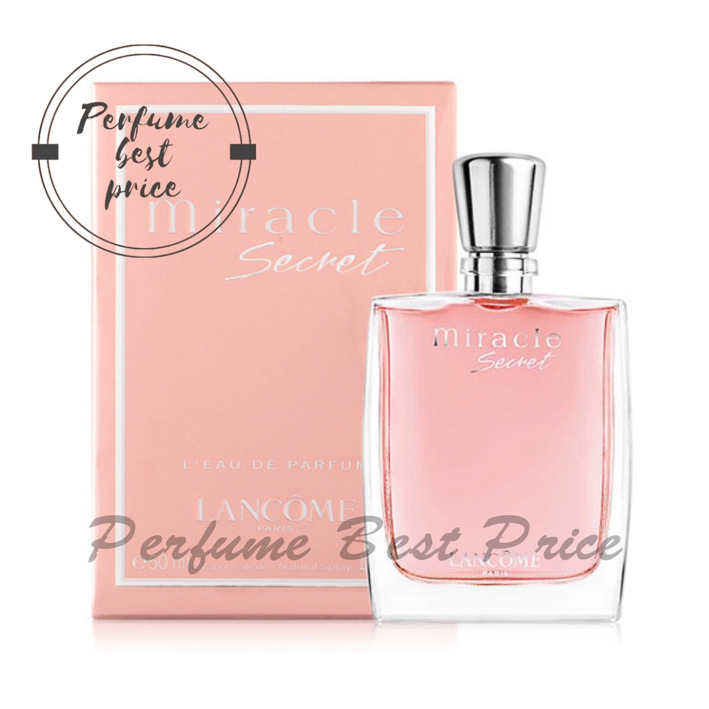 น้ำหอมผู้หญิง น้ำหอมนำเข้าแท้ Lancome miracle secret 50 ml กล่อง seal น้ำหอมแบรนด์เนมแท้100% ขายดีรา