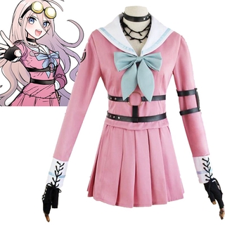 DanganRonpa V3 Killing Harmony Iruma Miu Cosplay Halloween Costume Suit Full Set #Anime