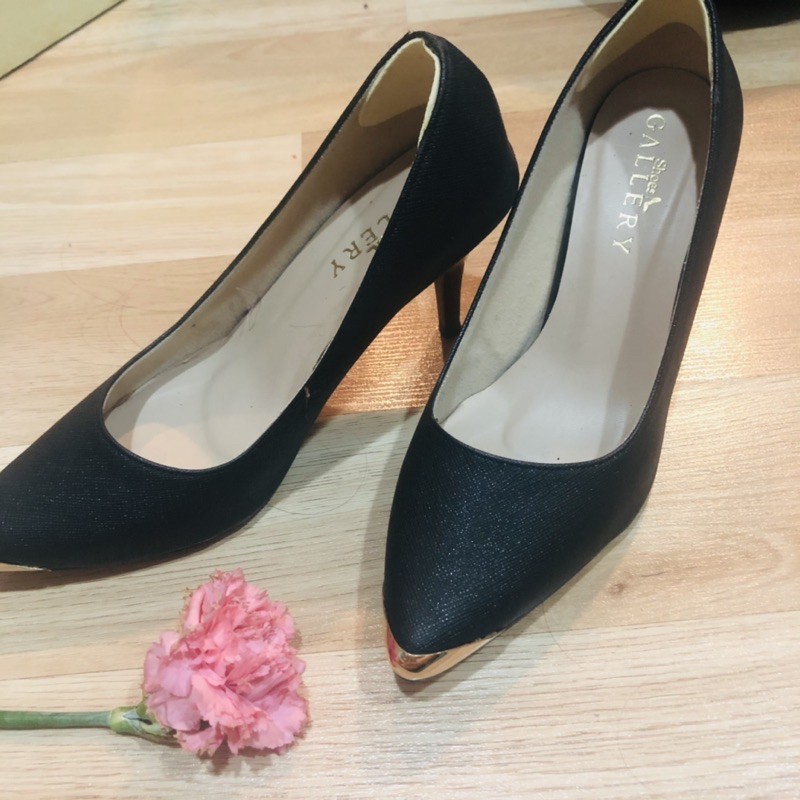shoes gallery รองเท้าส้นสูง สีดำ size 37