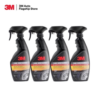 3M (4 ขวด) ผลิตภัณฑ์เคลือบเงายางรถยนต์ Tire Dressing ขนาด 400ml. PN39042LT