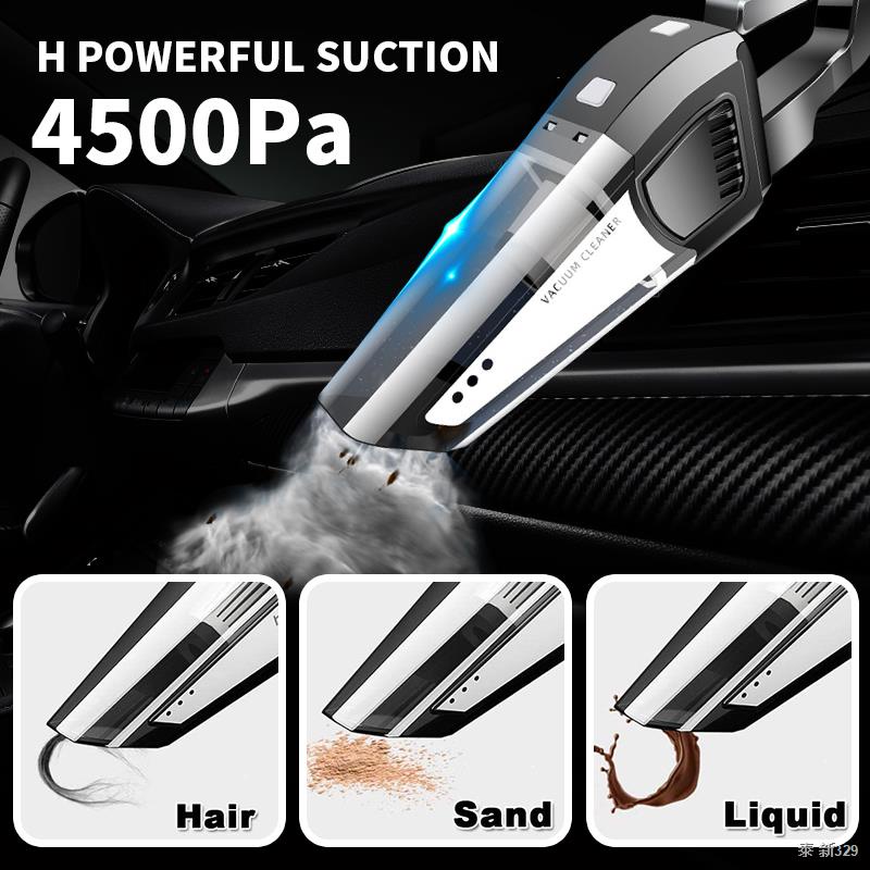 Car Vacuum Cleaner 120W 4500Pa High Suction for Car Low Noise Handheld