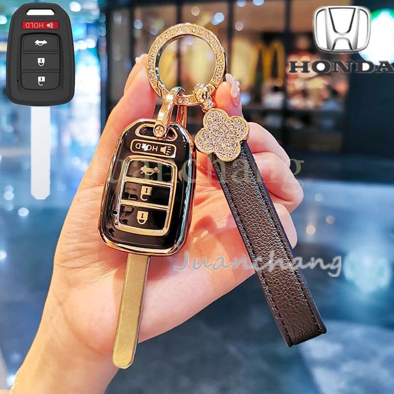 เคสกุญแจรีโมทรถยนต์ TPU อุปกรณ์เสริม สําหรับ  Honda Mobilio Accord CIVIC CRV JAZZ HR-V HRV FIT XRV VEZEL CITY JAZZ CIVIC HRV FRV ราคา ถูกที่สุด ดีลบีเคเค แกลเลอรีภาพที่ 5