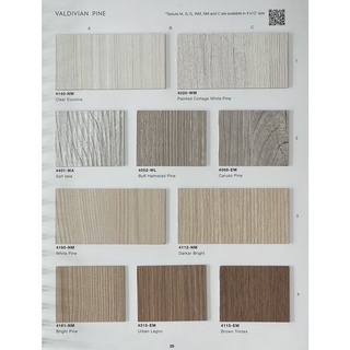 แผ่นลามิเนต Wilsonart ลายไม้ Pine ขนาด 120 x 240 ซม. หนา 0.8 มม. ใช้สำหรับงานตกแต่งภายใน สวย ทันสมัย มีหลายลายให้เลือก