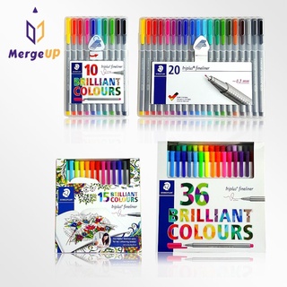 ชุดปากกาสี ปากกาหัวเข็ม สเต็ดเล่อร์ Staedtler 10 สี , 15 สี , 20 สี , 36 สี