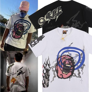 ราคาต่ำสุดเสื้อยืดแขนสั้น ผ้าฝ้าย พิมพ์ลาย Travis SCOTT FRAGMEN DESGIN แฟชั่นสําหรับผู้ชายและผู้หญิงS-3XL