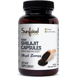 Sunfood, RAW SHILAJIT CAPSULES, 500 mg, 90 Count