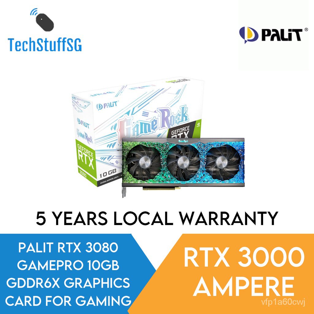 Palit Geforce Rtx 3080 Gamerock 10gb Gddr6x Graphics Card Lhr 5 Years