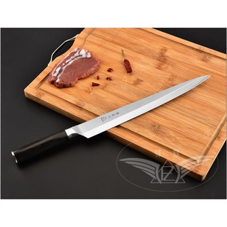 มีดเชฟญี่ปุ่น Yanagiba (sushi &amp; sashimi knife) ใบมีดยาว 30 เซ็นติเมตร คอมีดอินทริกัล ด้ามจับไม้เนื้อแข็ง