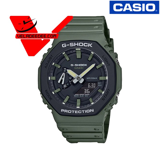 CASIO G-SHOCK GA-2110SU นาฬิกาข้อมือชาย สายเรซิ่น (ประกัน CMG 1 ปี) รุ่น GA-2110SU-3ADR (สีเขียว)