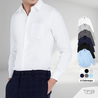 เสื้อเชิ้ตแขนยาว สีขาว TFB Workwear