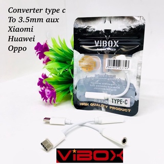 Vibox แบรนด์ Type C หูฟัง เชื่อมต่อ / Type-C แปลงเสียง แจ็ค 3.5 มม. เชื่อมต่อแฮนด์ฟรี เป็น Type C