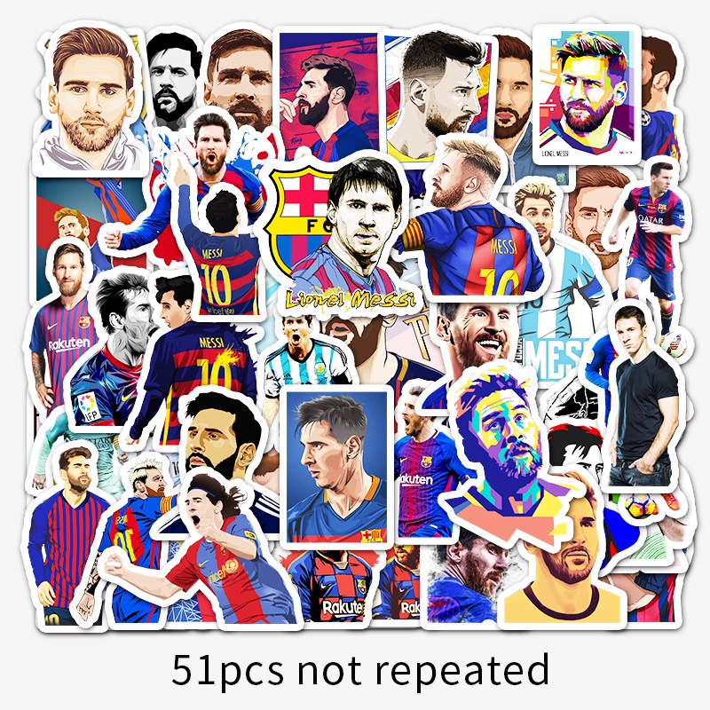 พร้อมส่งLionel Messi เมสซิ FOOTBALL Neymar เนย์มาร์ NBA ronaldo sticker สติกเกอร์กันน้ำรูปแบบที่แตกต