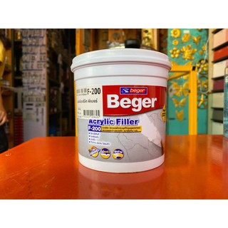 Beger Acrylic Filler F-200 เบเยอร์ อะคริลิก ฟิลเลอร์ เอฟ-200 เคมีโป๊ว อุดรอยรั่ว (ขนาด1/4)