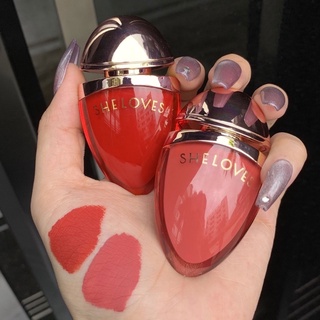 SHE LOVES ลิปเวลเวท ลิปซอฟท์แมท ลิปเวลเวทแมท สีสวย เกลี่ยง่าย ติดทน ปากไม่แห้ง Velvet Matte Lip Gloss