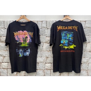 เสื้อยืดผ้าฝ้ายพิมพ์ลายขายดีเสื้อวง MEGADETH CONTAMINATED ลิขสิทธิ์แท้ นำเข้าจาก USA