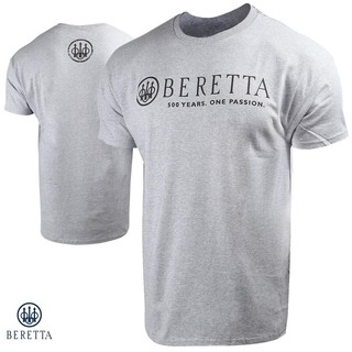 เสื้อยืดผ้าฝ้ายเสื้อยืดแขนสั้นพิมพ์ลายโลโก้ beretta แฟชั่นฤดูร้อนสําหรับผู้ชาย 500 ปีL XL  XXL 3XL