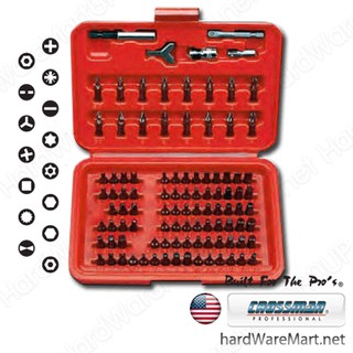 CROSSMAN ชุดหัวไขควง 100 ชิ้น CROSSMAN  screwdriver bit set 99-061 ของแท้ 100%