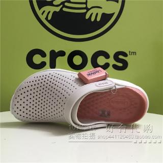 แท้100% Crocs รองเท้า [ราคาถูกและดี]LiteRide  ของผู้หญิงรองเท้าชายหาดเปลือยสีชมพูรองเท้าชายหาด ราคาถูก