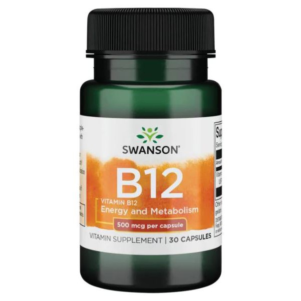 Swanson Premium Vitamin B12 500 mcg [ 30 Capsule ] puritan's Pride Vitamin B12, 21st Century Vitamin B12, now Foods B12