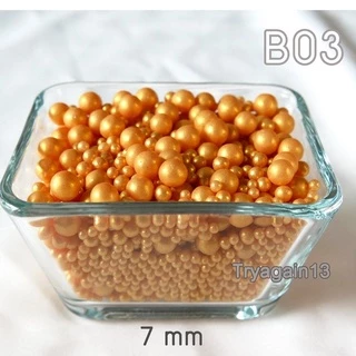 น้ำตาลตกแต่งเค้ก กินได้ 2,4,7,8 mm สีขาว สีทอง 30g/50g