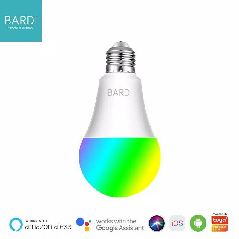 Bardi หลอดไฟ LED อัจฉริยะ RGBWW 9W Wifi ไร้สาย IoT Home Automation