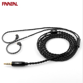 Faaeal TRN A3 สายเคเบิลหูฟัง 6 แกน ทองแดง 3.5 มม. พร้อมตัวเชื่อมต่อ MMCX 2Pin 0.75 มม. 0.78 มม. สําหรับ TRN V90 V30 V80 TRN MT1 VX PRO TA1 Shure SE215 SE315