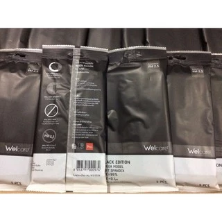 Welcare หน้ากากอนามัยสีดำ Mask Black Edition บรรจุแพ็คละ 5 ชิ้น