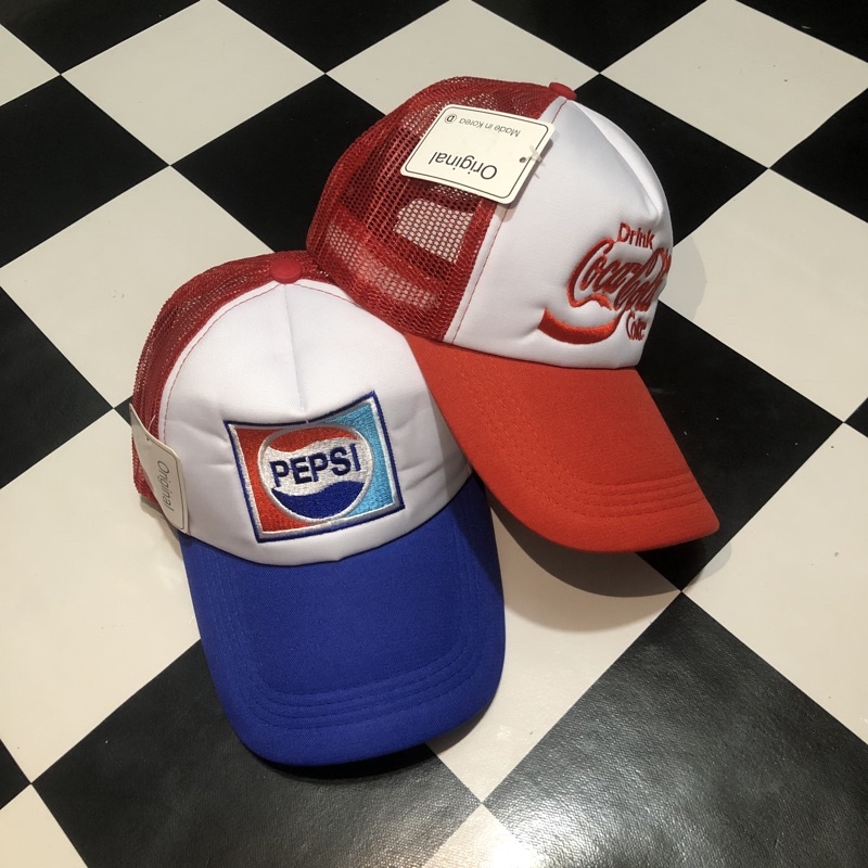 หมวกแก๊ป Coke Pepsi แฟชั่นวินเทจ สไตล์มินิมอล ใส่ได้ทุกวัน