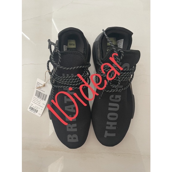 รองเท้า Adidas Originals NMD Hu Pharrell Human Race Triple Black Pack GX2487 10UK