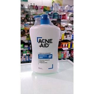 Acne aid Liquid cleanser 900ml for acne prone skin  for sensitive skin with acne สีฟ้า  รับประกันของแท้ ของใหม่