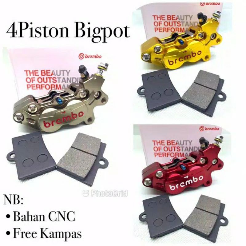 KALIPER 4 PISTON BIGPOT CNC BREMBO 4PISTON BIGPOT